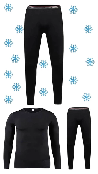 Erkek Büyük Beden Battal Boy 115 - 175 Kilo Arası İçin Uygun Redzone Alt Üst Takım Termal İçlik - 3