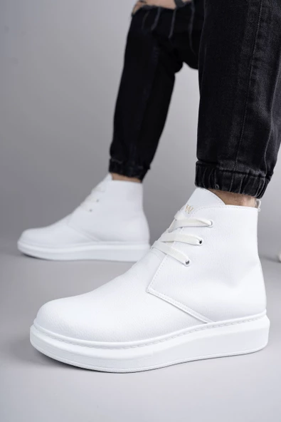 Matteo Bağcıklı Deri Erkek Günlük Spor Beyaz Bot - 2