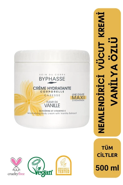 BYPHASSE Nemlendirici Vücut Kremi Vanilya Özlü 500ml