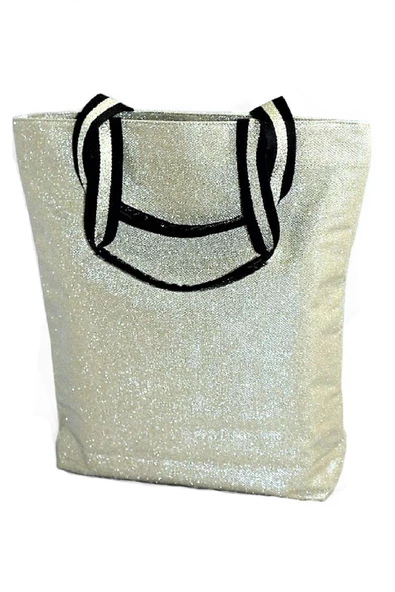 Victoria's Secret Vs Official Fashion Show Glamour Glitter Gold Tote With Heart Logo - 2