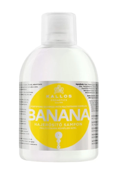 Kallos Cosmetics Banana 1000ml Muz Ekstraktı Ve Multivitamin Içeren Güçlendirici Şampuan