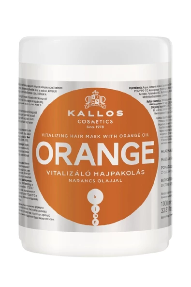 Kallos Cosmetics Orange Vitalizing 1000ml Portakal Yağı Içerikli Canlandırıcı Saç Bakım Maskesi
