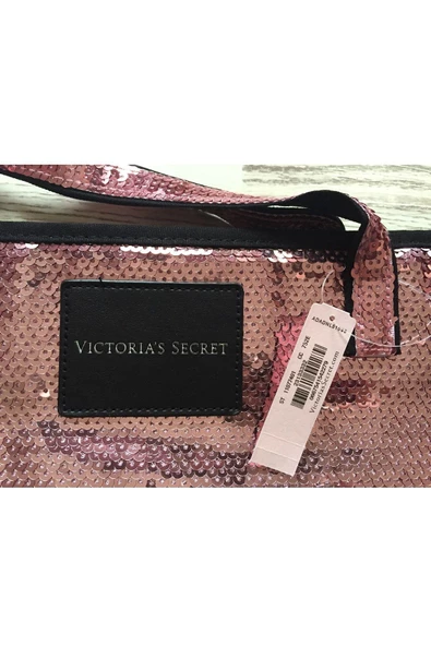 Victoria's Secret VS Pembe Full Payet Tote Çanta - 6