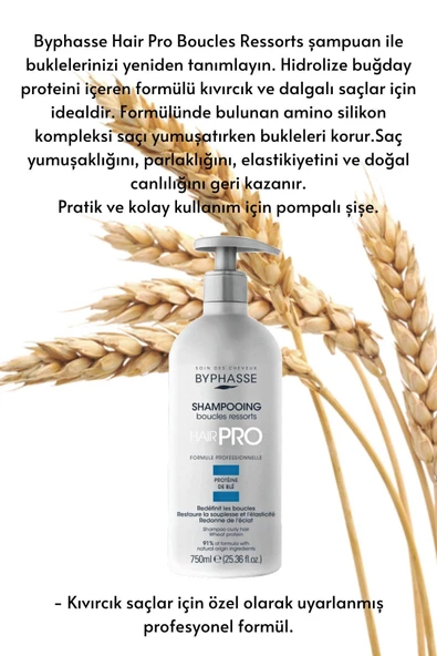BYPHASSE Hair Pro Bukleli Saçlara Özel Canlandırıcı Şampuan 750ml - 2
