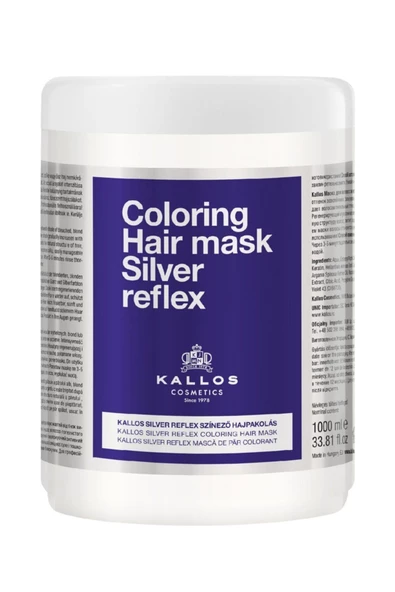 Kallos Cosmetics Coloring Silver Reflex 1000ml Turunculaşma Önleyici Saç Bakım Maskesi