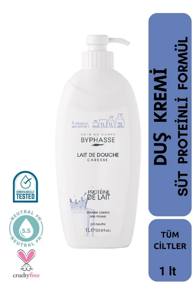 BYPHASSE Caresse Süt Proteini Özlü Duş Kremi 1000ml