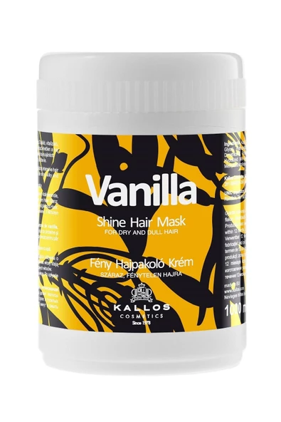 Kallos Cosmetics Vanilla 1000ml Kuru Ve Mat Saçlar Için Vanilya Özlü Işıltı Verici Saç Bakım Maskesi