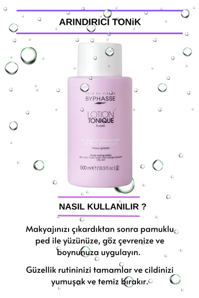 BYPHASSE Arındırıcı Tonik Karma ve Yağlı Ciltler 500ml - 3