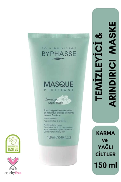 BYPHASSE Temizleyici ve Arındırıcı Maske Karma ve Yağlı Ciltler 150ml