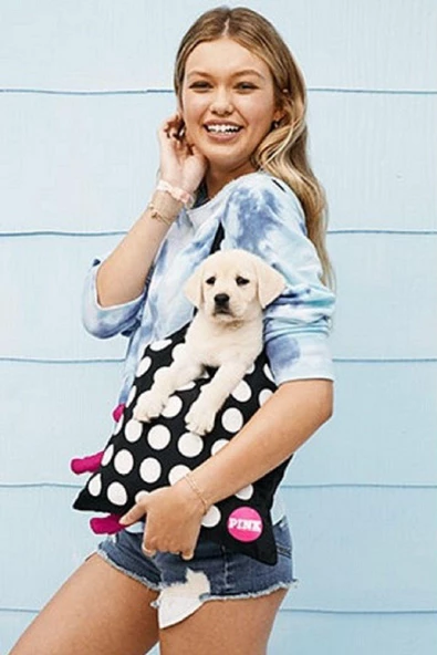 Victoria's Secret VS Pink Katlanabilir Puantiyeli Pupy Temalı Mini Çanta - 7