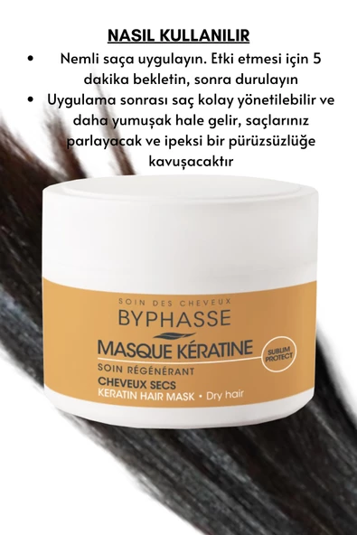 BYPHASSE Keratin Saç Maskesi 250ml - Resim 3