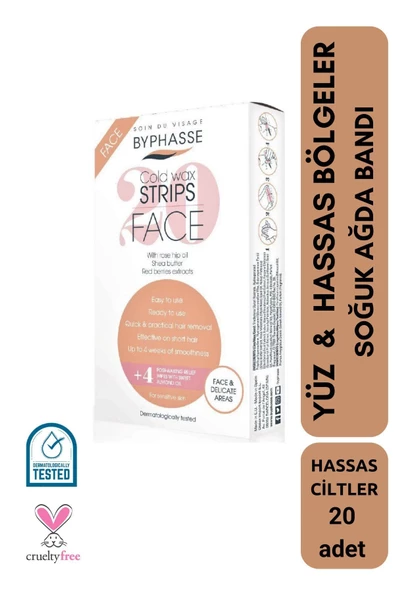 BYPHASSE Ağda Bandı Hassas Ciltler İçin Yüz & Özel Bölgeler 20 adet