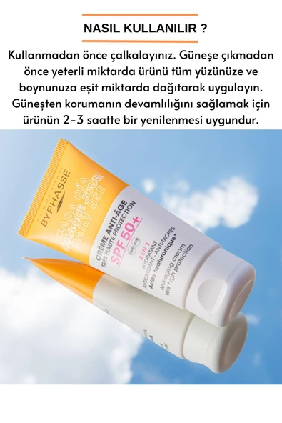 BYPHASSE Anti-aging Sıvı Güneş Kremi - Yeni Nesil Güneş Filtreli Hibrit Formül 50ml - 5