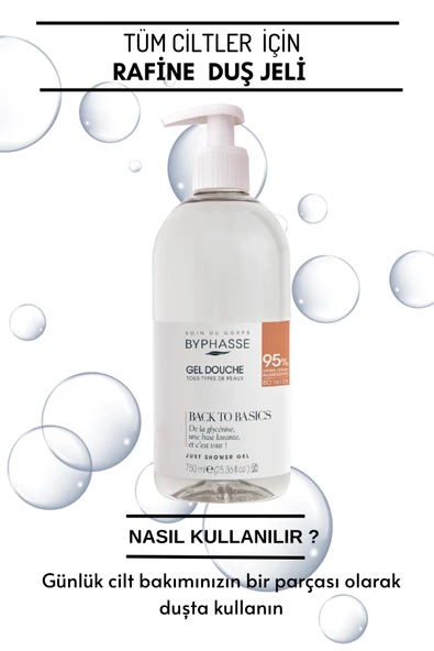 BYPHASSE Back To Basics Rafine Duş Jeli Tüm Cilt Tipleri 750ml - 4