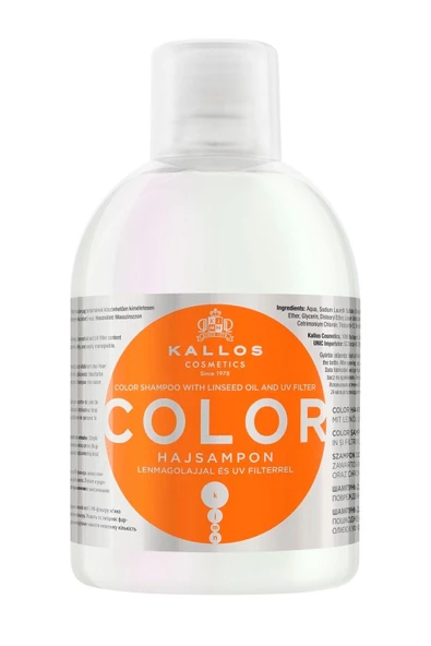 Kallos Cosmetics Color 1000ml Boyalı, Yıpranmış Saçlar Için Keten Tohumu Yağli + Uv Filtreli Şampuan