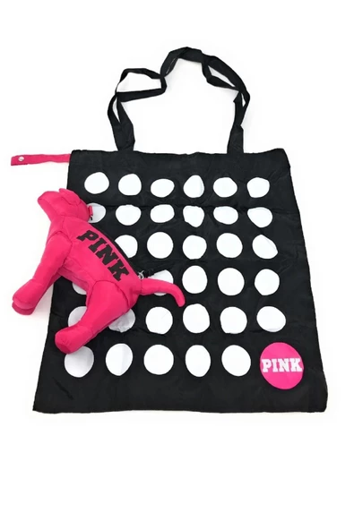 Victoria's Secret VS Pink Katlanabilir Puantiyeli Pupy Temalı Mini Çanta - 2