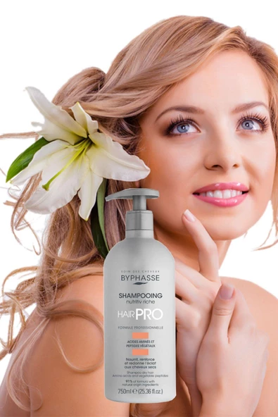 BYPHASSE Hair Pro Kuru Saçlara Özel Nemlendirici Şampuan 750ml - 4