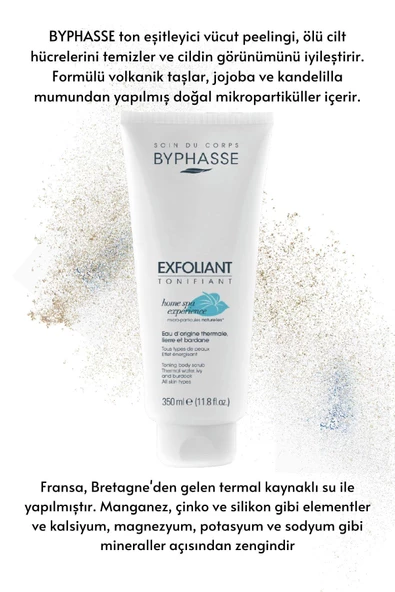 BYPHASSE Doğal Volkanik Tanecikli Ton Eşitleyici Vücut Peelingi 350ml - 2