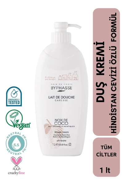 BYPHASSE Caresse Hindistan Cevizi Özlü Duş Kremi 1000ml