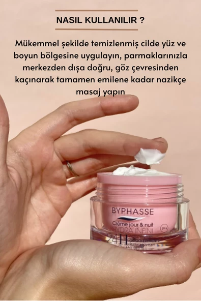 BYPHASSE Nemlendirici 24 Saat Nem Gece Gündüz Yüz Bakım Kremi 50ml - 3