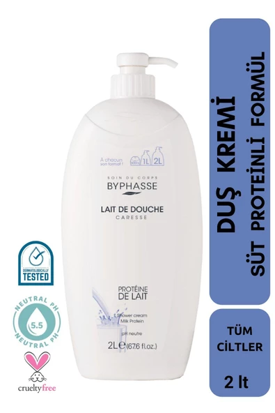 BYPHASSE Caresse Süt Proteini Özlü Duş Kremi 2000ml - 2