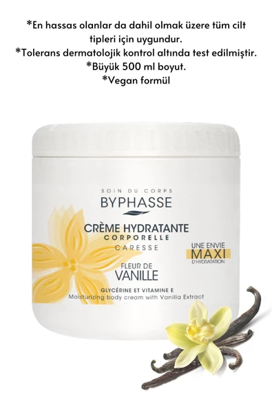 BYPHASSE Nemlendirici Vücut Kremi Vanilya Özlü 500ml - 3