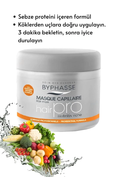 BYPHASSE Hair Pro Yoğun Nem Maskesi 500ml - 3