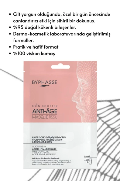 BYPHASSE Anti Age Yaşlanma Karşıtı Skin Booster Kağıt Yüz Maskesi 1ad - 3