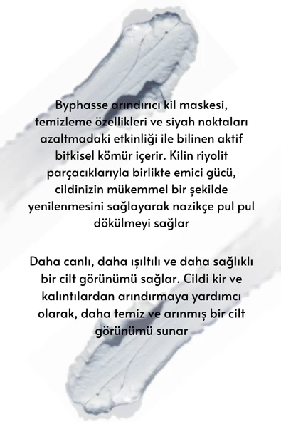 BYPHASSE Aktif Bitkisel Kömür İçeren Arındırıcı Kil Maskesi 150ml - 2