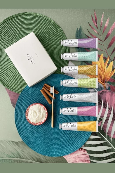 OHLALA Cinnamon 75 ml + Fresh Mint 15 ml + Raspberry mint 15 ml Spring Set Diş Macunu - 3