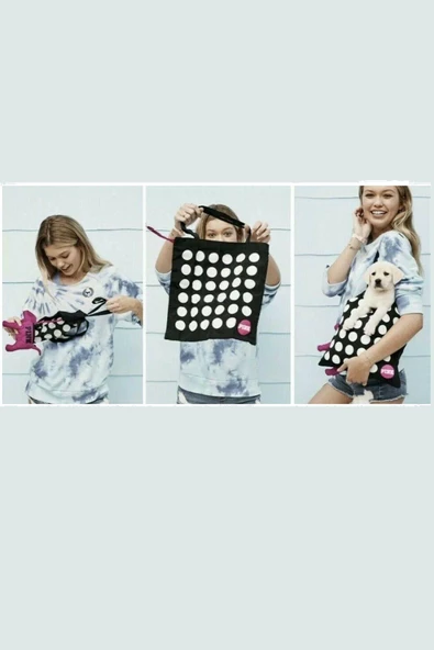 Victoria's Secret VS Pink Katlanabilir Puantiyeli Pupy Temalı Mini Çanta - 6