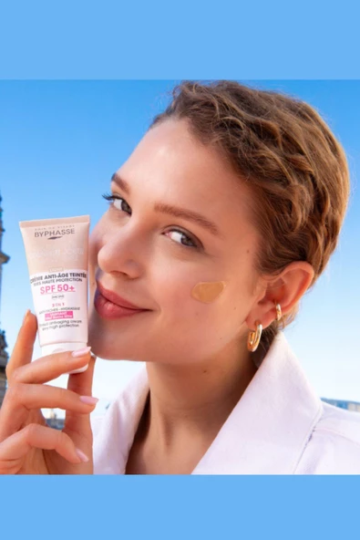 BYPHASSE Anti-aging Renkli Sıvı Güneş Kremi Light Renk- Yeni Nesil Güneş Filtreli Hibrit Formül 50ml - 7