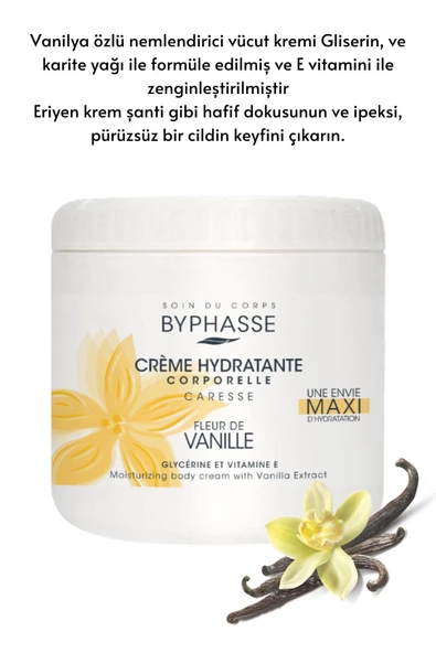 BYPHASSE Nemlendirici Vücut Kremi Vanilya Özlü 500ml - 2