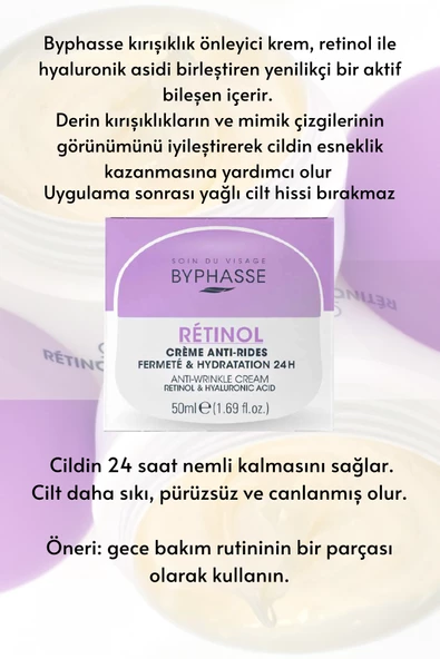 BYPHASSE Retinol Skin Booster Kırışıklık Karşıtı Krem 50ml - 2