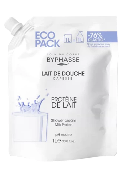 BYPHASSE Caresse Süt Proteinli Kremli Duş Jeli Ekonomik Yeniden Dolum Paketi 1000ml - 4