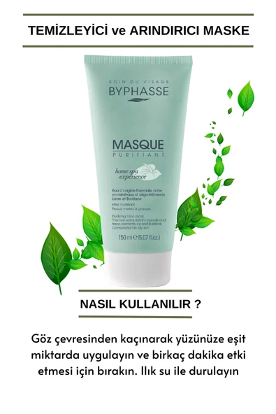 BYPHASSE Temizleyici ve Arındırıcı Maske Karma ve Yağlı Ciltler 150ml - 3