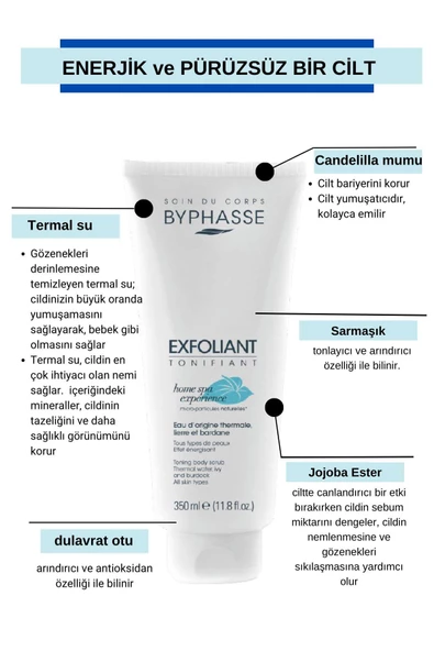 BYPHASSE Doğal Volkanik Tanecikli Ton Eşitleyici Vücut Peelingi 350ml - 4