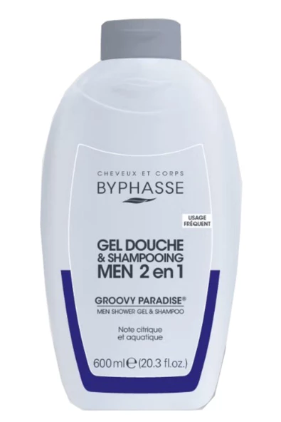BYPHASSE Erkekler İçin 2 İN 1 Duş Jeli & Şampuan Grovy Paradise For Men 600ml - 4