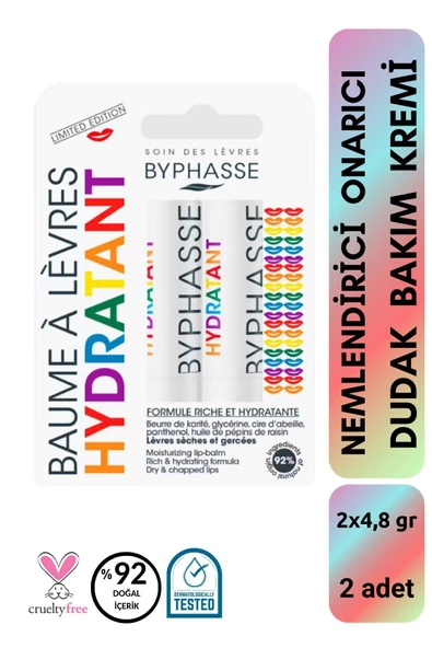 BYPHASSE Nemlendirici Onarıcı Dudak Bakım Kremi 2x4.8 GR