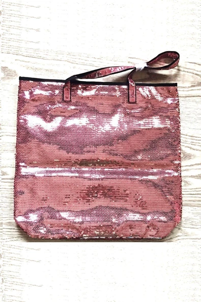 Victoria's Secret VS Pembe Full Payet Tote Çanta - 3