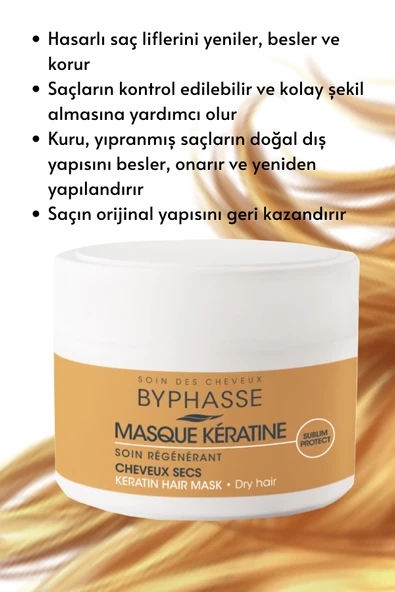 BYPHASSE Keratin Saç Maskesi 250ml - Resim 2