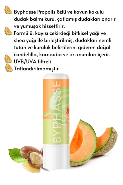 BYPHASSE Kavun Aromalı Nemlendirici Dudak Bakım Kremi 4.8 GR - 2