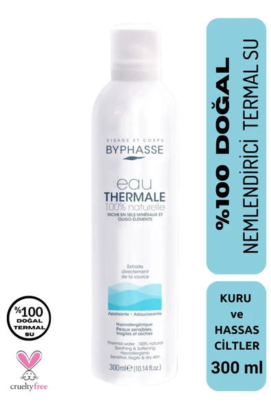 BYPHASSE Termal Water %100 Doğal Nemlendirici Termal Su 300ml