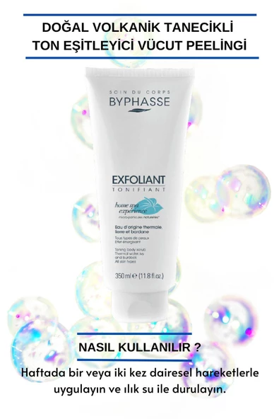 BYPHASSE Doğal Volkanik Tanecikli Ton Eşitleyici Vücut Peelingi 350ml - 3