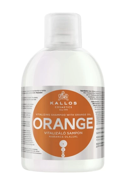 Kallos Cosmetics Orange 1000ml Portakal Yağı Içerikli Canlandırıcı Şampuan