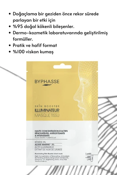 BYPHASSE Aydınlatıcı ve Işıltı Verici Skin Booster Kağıt Yüz Maskesi 1ad - 3