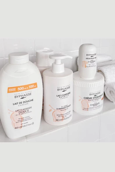 BYPHASSE Caresse Tatlı Badem Sütlü Kremli Duş Jeli 600ml - 5