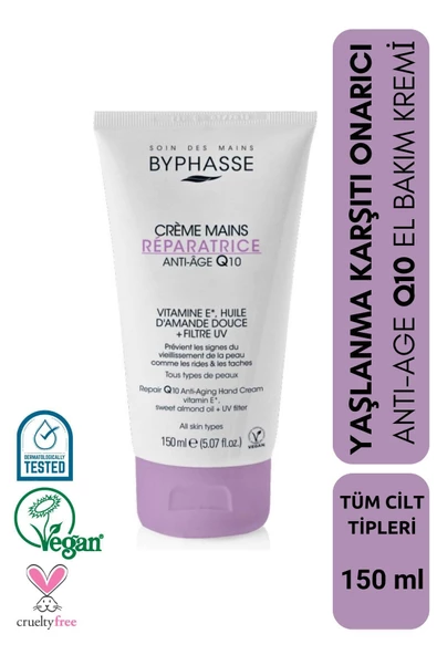 BYPHASSE Yaşlanma Karşıtı Onarıcı Q10 Anti-Age El Kremi 150ml