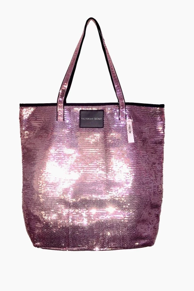 Victoria's Secret VS Pembe Full Payet Tote Çanta - 2