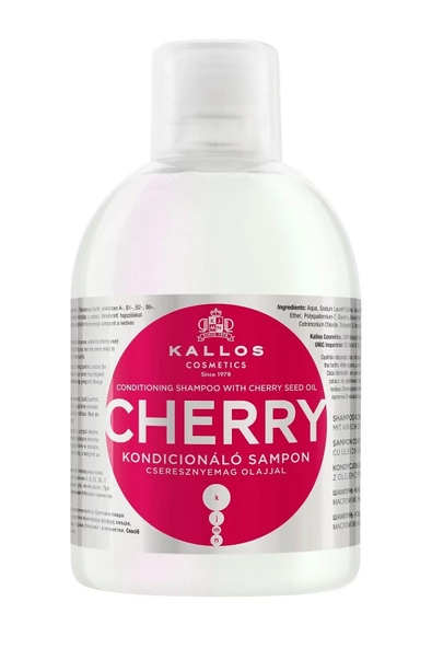 Kallos Cosmetics Cherry 1000ml Kiraz Çekirdeği Yağlı Şampuan